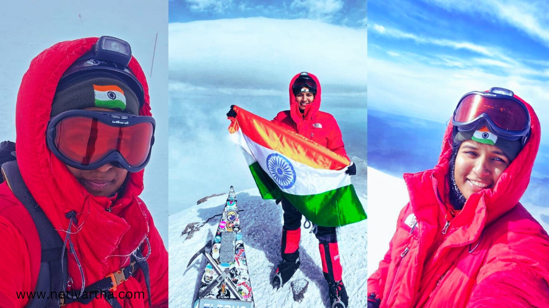 హైదరాబాద్ సాహసికురాలు అంజని ఎల్బ్రస్ పర్వతాన్ని జయించారు