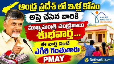 ఆంధ్ర ప్రదేశ్ లో ఇళ్ల కోసం అప్లై చేసిన వారికి ముఖ్యమంత్రి చంద్రబాబు శుభవార్త ... ఈ వార్త వింటే ఎగిరి గెంతుతారు  | PMAY | Netivartha.com